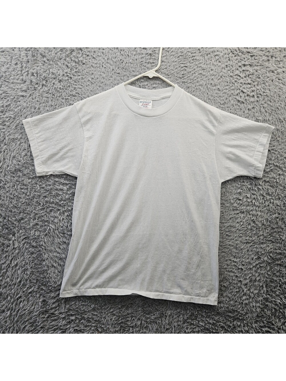 Vintage Blank T Shirt Hazelwood Men Large White Single Stitch 50/50